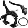 BESTOMZ Set Freni Bici a Pinza C per Bici da Corsa e Mountain Bike | Lega Nera, Leva 22, 2mm, Cavi Anteriori e Posteriori Inclusi, Montaggio Semplice