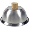 Lerpwige Copertura rotonda per hamburger, con comodo manico in legno, per griglia, formaggio, barbecue o cucina