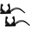 Abaodam 2 Pezzi Clip di Fissaggio per Kayak Base Multi Foro, Gomma Nera | Supporto Rotondo e Asta, Installazione o Fianco, Compatibilità
