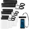 Ruayia 6 sacchetti impermeabili, custodia subacquea, protegge telefonodenarocarte, chiavi, ideale per nuoto, rafting, kayak, canottaggio, campeggio, escursionismo, pesca, colore nero, Nero , Borsa