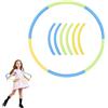 Hyacinthy hula fitness hoop 6 pezzi hoop, diametro 68 cm, anelli hula rimovibili e regolabili in altezza, pneumatici fitness per bambini per ginnastica, danza e gioco, per bambini sotto