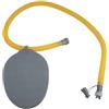 Belnotelt Pompa a pedale per gommoni, kayak, canoe, zattere e materassini ad aria | Pompa ad aria a pedale in PVC, doppio ugello per gonfiaggio rapido, ventilatore compatto a pedale giallo per campeggio e