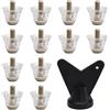 Kivivaka 12 borchie per scarpe da calcio, filettatura 5 mm, in plastica e nylon (16 | Corpo in nylon di plastica, punte in metallo, filettatura da 5 mm, adatto per stivali standard, migliora l'equilibrio e la