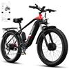 Duotts F26 MTB elettrica da uomo adulto, doppio motore 26 x 4 pollici, batteria rimovibile 48 V 18 Ah, fino a 40-99 km fuoristrada MTB, spiaggia, neve, ammortizzatore