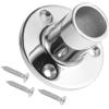 Vaguelly Base Rotonda per Corrimano Nautico 90 Gradi in Acciaio Inox | Flangia Tonda, Finitura Lucida, per Ringhiere 22mm e Fissaggio con Viti