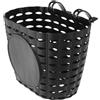 MOBUTOFU Cestino Portabici Anteriore per Bici Bambini, Plastico, Nero | Set da 1 Pezzo con Cinghie, Design Staccabile e Fissaggio Sicuro, per Manubrio e Tragitti Scolastici
