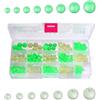 CAZSTYK Tappo Space Bean da 633 con Tappi Glow Bobber per la Pesca | 633 tappi e perline Glow Bobber per accessori per lenze da pesca in silicone professionale