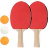 Lerpwige Racchette da ping pong altamente rimbalzanti con impugnatura comoda racchette da ping pong con 3 palline racchette da pingpong per principianti accessorio portatile paddle