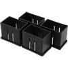 PACKOVE 4 Pezzi Adattatore Tubo Cavo Plastico per Tubo Quadrato 60x40 Mm | Riduzione a 50x30 Mm, Spessore Parete 1, 5-2, 1mm, Nero, per Montaggio Indoor su Attrezzature da Palestra