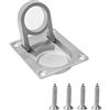 Runseaway 1 maniglia per sollevamento a filo in acciaio inox 316, 6,53 x 5,6 cm, resistente, con viti di montaggio per portello di barca, porta trappola, pavimento, cassetta degli attrezzi e mobili
