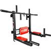 K-Sport: Sbarra per trazioni + stazione di sollevamento per montaggio a parete I stazione di forza con barra Pull-Up Bar & Dip Bar | Torre di forza & Torre di trazioni | Dip Station, incl. E-Book