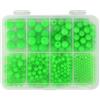 CAZSTYK Perline per Esche da Pesca, plastica Morbida Fluorescente | Componente luminoso, attrezzatura da pesca notturna, elevata visibilità per la pesca in acque profonde, design