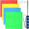 Generic Bandiere per allenamento equestre - Poliestere 44 x 44 cm con 1,6 m in