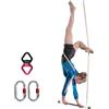 PRIOR FITNESS Kit trapezio per antenna, certificato SGS, 2 m, trapezio | Carico di rottura 1521,8 kg, set trapezio yoga bianco da 2 m, corde in nylon da 25 mm, barra in acciaio inossidabile