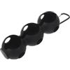 iplusmile Porta Palline da Golf, Custodia per Palline da Golf in Silicone Nero 3 Slot, Scomparti Indipendenti, per Allenamento e Competizioni, Accessorio per Golfisti Principianti e
