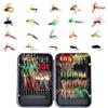 Generic Fly Lures For Fishing Simulation - Angling Bait Set With Magnetic Box | Fly Lures For Fishing | Simulation Angling Bait Set With Magnetic Box | Saltwater Fishing Lures | For Bass Walleye Crappie Ca
