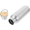 GRIRIW Borraccia Sportiva in Acciaio Inox 750ml Manico, Argento | Vacuum Bottle, Caldo e Freddo, Design Portatile, Uso Outdoor