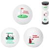DHNEIYGC 3 Palline da Golf Happy Birthday, Set Divertente con Motivi Colorati in Formato Standard, Regalo di Compleanno per Golfisti, Uomini e Papà, per Giocare sul Campo