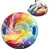 Generic Slitta trainabile gonfiabile con manici, tubo da neve gonfiabile | Slitta da neve per parco, spiaggia, piscina, fiume, lago, sci, inverno