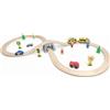 Pista Ferroviaria Elettrica in Legno di Faggio Elettrico per Bambini Piccoli
