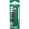 Monteverde - Ricambio gel per penna a sfera Parker, senza tappo, punta fine, 2 pezzi, colore: Blu/Nero