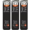 Pentel Ain AMZ-XC2832B3P - Mine meccaniche, 0,3 mm, 2B, 3 pezzi