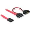 Delock SATA-Cable Delock Slim 13pin -> SATA 7pin +SATA 15pin 0,50m [84418]