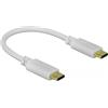 Delock Cavo di ricarica Delock spina usb-C 0.15m Bianco [85357]