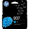 Hp Cartuccia a getto d'inchiostro Hp 937 10.5ml 800 pagine Ciano [4S6W2NE#LS1]