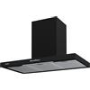 CATA Sygma 9010 BK - Campana decorativa a parete con 4 livelli di estrazione, 3+1 Turbo Pannello di controllo elettronico Livello sonoro 50 db Motore BT3 Extra Silenzioso Illuminazione a LED Larghezza