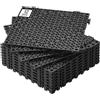 VEVOR Set di 12 Piastrelle per Piscina da Giardino 30x30x1,5 cm, Piastrelle Traforate per Pavimentazione Antiscivolo in PVC a Drenaggio Rapido per Interni & Esterni per Bagno Piscina Giardino, Nero