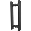LVYIHAN Maniglione 30 cm Porta Scorrevole, Nero Opaco, Quadrato, a 2 Lati | Acciaio Inox 304 Robusto, Interasse 20 cm, Per Porte da 2-5 cm: da Fienile, Ingresso, Scorrevoli ed Esterne