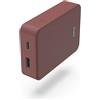 Hama Power Pack 10000 mAh (power bank, ricarica rapida, USB A, USB C, capiente, leggera, piccola, caricatore), rosso