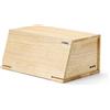 Continenta Cassetta per Il Pane in Legno dell' Albero della Gomma, Front Coperchio Utilizzabile Come Tagliere, Dimensioni: 40 x 26 x 18,5 cm (Senza coltelli)