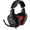 Logitech G G332 Cuffie a Padiglione Cablato da Gaming Nero Rosso
