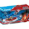 PLAYMOBIL, Intervento dei vigili del fuoco con elicottero e barca, City Action, 70335