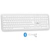Blue Stork Tastiera Bluetooth wireless per Mac - Full size, compatibile con Mac - Bianca