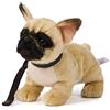 Uni Toys Bulldog francese di peluche con guinzaglio 26cm Eco-friendly