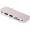SATECHI Snap-Hub USB-C 6-in-1 per MacBook Neo, rosa | Potenza di ricarica PD da 45W, HDMI 4K a 60 Hz, doppia porta USB-C