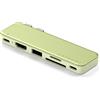 SATECHI Snap-Hub USB-C 6-in-1 per MacBook Neo, colore arancione | Alimentazione PD da 45W, HDMI 4K@60 Hz, doppia porta USB-C