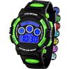 DTKID Orologio Digitale Bambino LED a 7 Colori, Orologio Bambino con Sveglia, Timer, Datario, Impermeabile Orologi per Bambini Sportivo da Esterno, per Ragazzi Ragazze e Adolescenti