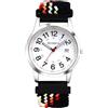 JewelryWe Orologio da Polso in Tessuto da Unisex: Orologio Cinturino Elastico Regolabile con Calendario Facile da Leggere Lancetta dei Secondi e 24 Ore