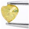 Sparkling Fancy Diamonds Diamante Naturale A Cuore 0.20 CT Fancy Giallo 3.6 MM