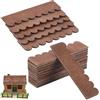 FINGERINSPIRE 32 Pz Tegole in Legno per Tetto di Casa delle Bambole, 29x108x2.5mm Colore Marrone Cocco Tegole in Miniatura in Legno Scala 1:12 strisce di Scandole per Tetto di Casa delle Bambole