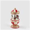 EDG Enzo De Gasperi Carillon Giostra Cavallo H18,5 Ø8,5 cm Bianco Rosso - Decorazione di Natale