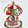 EDG Enzo De Gasperi Carillon Babbo Natale con Slitta H17 Ø8,5 cm Verde Rosso - Decorazione di Natale