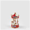 EDG Enzo De Gasperi Carillon Natalizio Cavallo Giostra H17 Ø9,5 cm Rosso - Decorazione di Natale