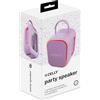 Celly - Speaker Bluetooth 10 W con 2 Microfoni Wireless, LED RGB, Batteria Ricaricabile, Ideale per Bambini e Karaoke, Colore Viola