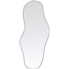 vidaXL Specchio da Parete Argento 90x40 cm