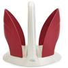 Ecoplast | Portabicchieri in Plastica, per Bicchieri Plastica Usa e Getta, Bianco Perla & Rosso, 22,3x12,5x20, Made in Italy